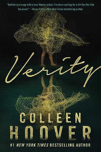 Green and gold front cover of Verity by Colleen Hoover.