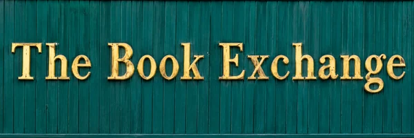 The Book Exchange storefront sign